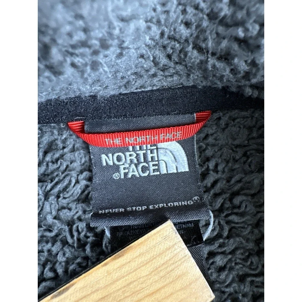 The North Face Sherpa Fleece Jacket 2XL Gray Full Zip Heavyweight Outdoor